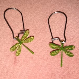 Lime Green Delicate Mini Handmade Dragonfly Earrings Dragonflies Laser Cut KATTA